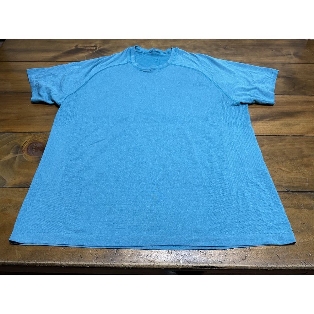 Lululemon - Teal Metal Vent Tech Mens Short Sleeve Shirt Size XL